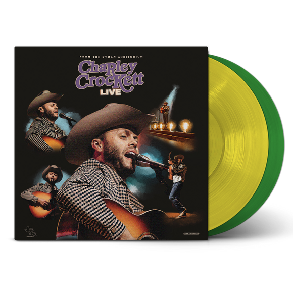 Charley Crockett - Live From The Ryman (Indie Exclusive Stained Glass Yellow/Green OR Red/Purple Vinyl)