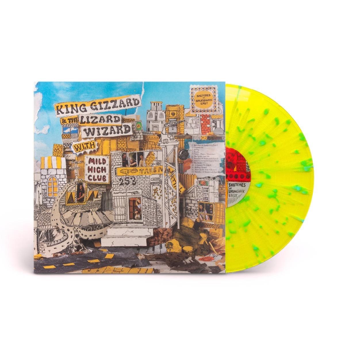 King Gizzard And The Lizard Wizard With Mild High Club - Sketches Of  Brunswick East (Yellow Vinyl With Sky Blue Splatter)