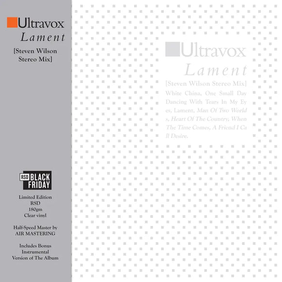 Ultravox  - Lament [Steven Wilson Stereo Mix] (2LP)