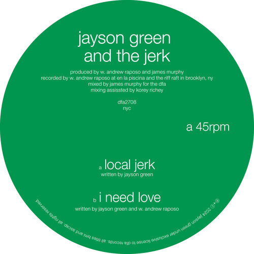 Jayson Green & The Jerk - Local Jerk / I Need Love (12