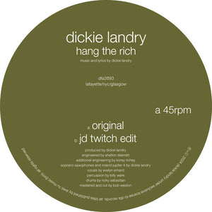 Dickie Landry - Hang The Rich (12" Single)