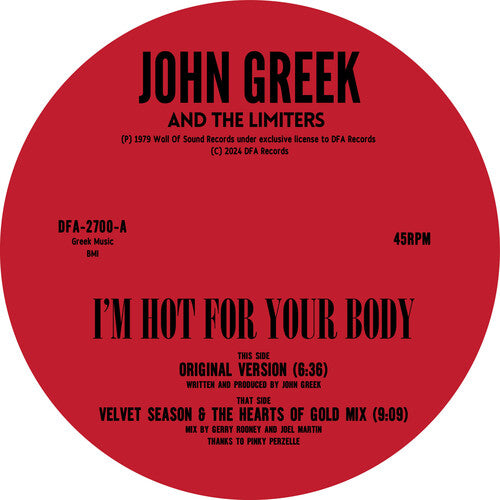 John Greek and the Limiters - I'm Hot for Your Body (12