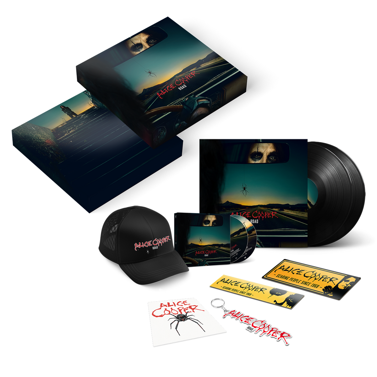 Alice Cooper - Road (Limited Box Set CD+2LP+Blu-ray incl. Trucker cap ...