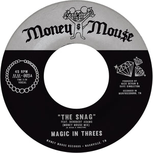 Magic In Threes (featuring DeRobert Adams) - The Snag / Sanguinary Dub (Transparent Blue Vinyl 7")