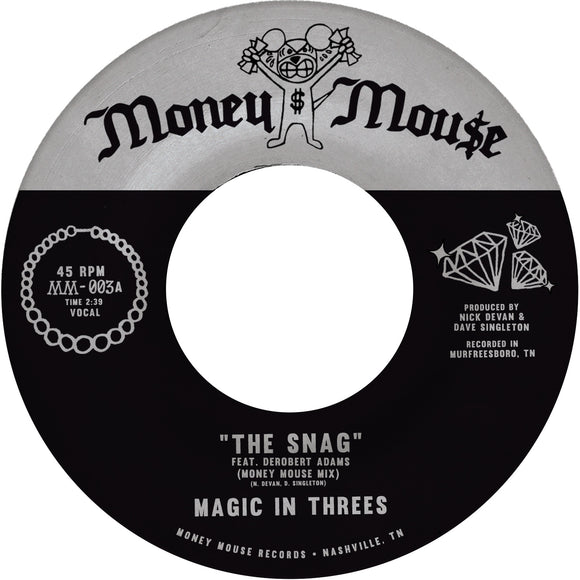 Magic In Threes (featuring DeRobert Adams) - The Snag / Sanguinary Dub (Transparent Blue Vinyl 7