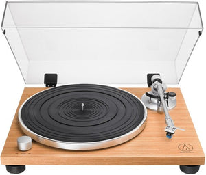 Audio Technica AT-LPW30TKR Turntable - Fully Manual - Belt Drive - 33/45 RPM Speeds - Built-in Switchable Pre-Amp