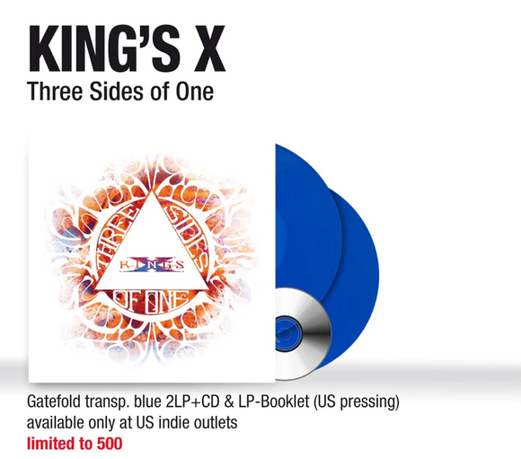 King's X - Three Sides Of One (Gatefold LP Jacket, Booklet, With CD, Clear Blue Vinyl)