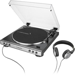 Audio Technica AT-LP60XHP-GM Fully Automatic Belt-Drive Turntable Integrated Headphone Amp and Jack - Good Records To Go