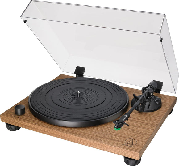 Audio Technica AT-LPW40WN Fully Manual Belt-Drive Turntable Wood Base 33/45 RPM Speeds with Phono Preamp - Good Records To Go