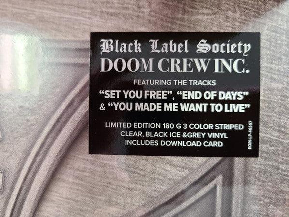 Black Label Society - Doom Crew Inc. (Clear Black Ice and Grey Vinyl) - Good Records To Go