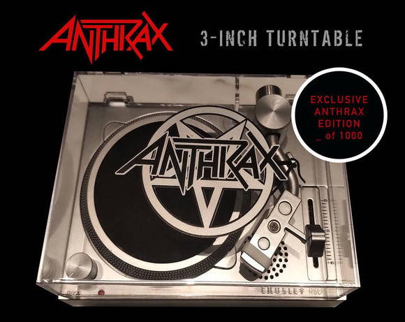 Crosley RSD3 Mini Turntable for 3-inch Vinyl Records (ANTHRAX EDITION) - Good Records To Go