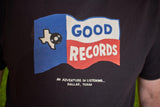 Good Records Black Texas Flag T-Shirt - Good Records To Go