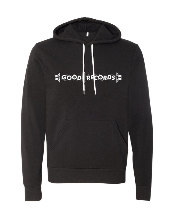 Good Records Living Stereo Black Hoodie - Good Records To Go