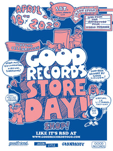 Good Records "Store Day" Poster by Matt Cliff - Good Records To Go