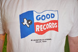 Good Records White Texas Flag T-Shirt - Good Records To Go