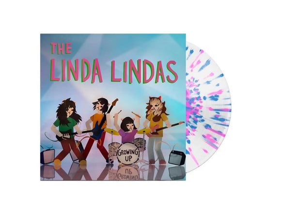 The Linda Lindas - Growing Up (Indie Exclusive Limited Edition Clear w/ Blue-Pink Splatter Vinyl)