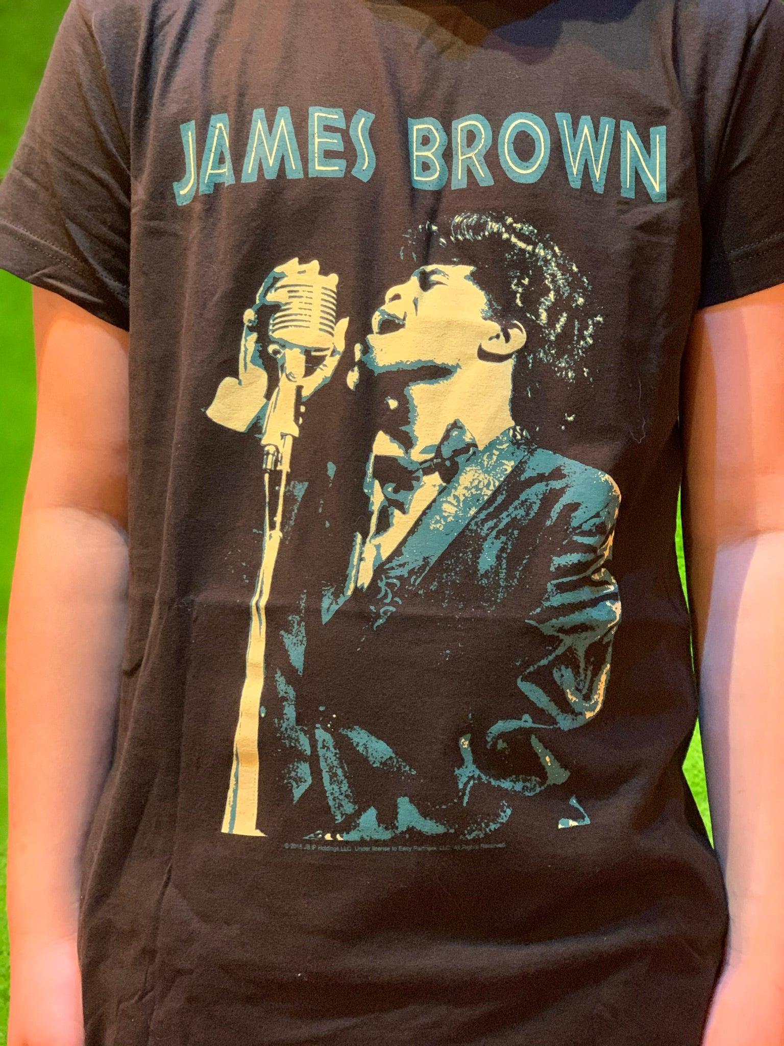 James Brown T-shirt avec micro officiel Unisexe Noir James Brown T-shirt avec micro officiel Unisexe Noir