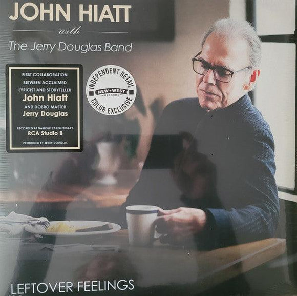 John Hiatt With The Jerry Douglas Band - Leftover Feelings (Indie Exclusive Blue Marbled Vinyl) - Good Records To Go