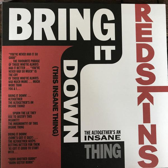 Redskins - Bring It Down (This Insane Thing) - Good Records To Go