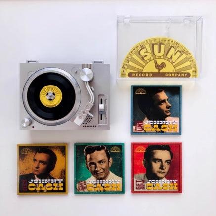RSD3 Player + Johnny Cash 3 Inch Vinyl - Set of 4 Records - Good Records To Go