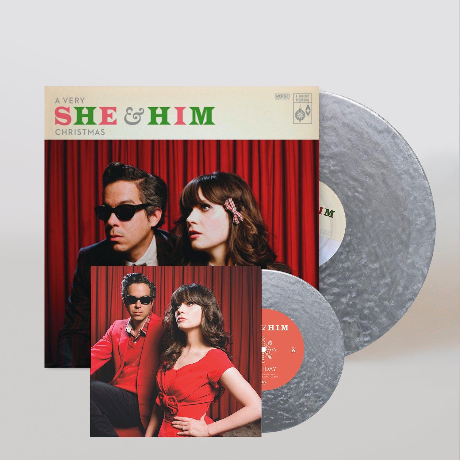 She And Him A Very She And Him Christmas 10th Anniversary Deluxe Lp 7 Good Records To Go 